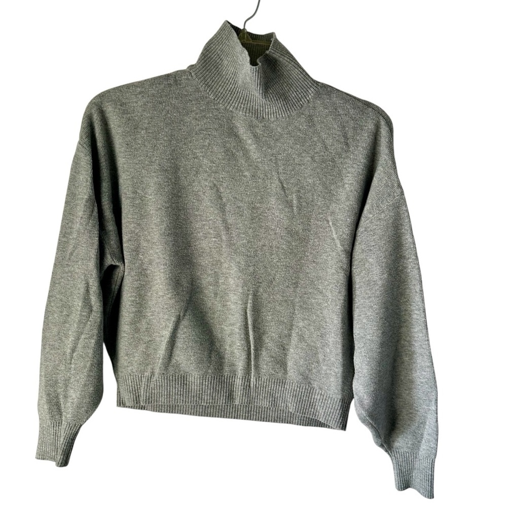Abercrombie & Fitch Women’s Cropped Mockneck Sweater Gray Size S